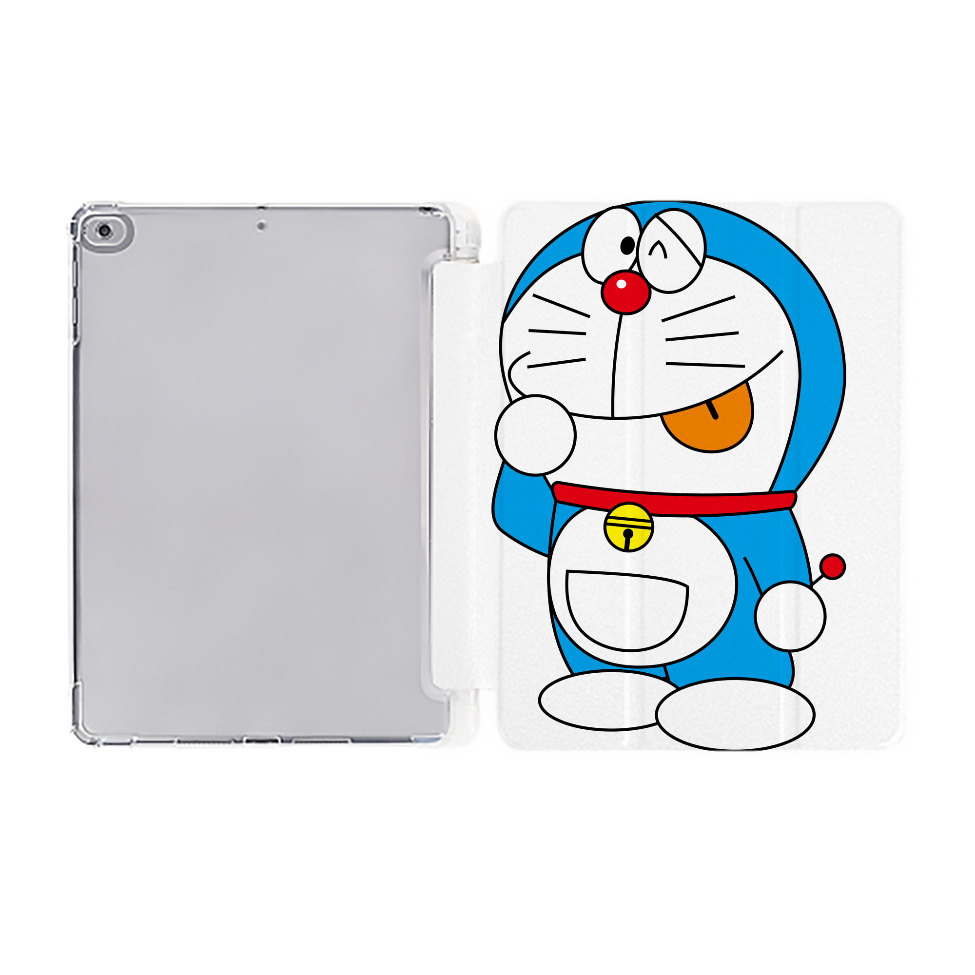 （画像用） ドラえもん Doraemon IPad ケース ペン収納付き 三つ折りスタンド PUレザー×シリコン 対応機種9.5/10.5/10.9インチ
